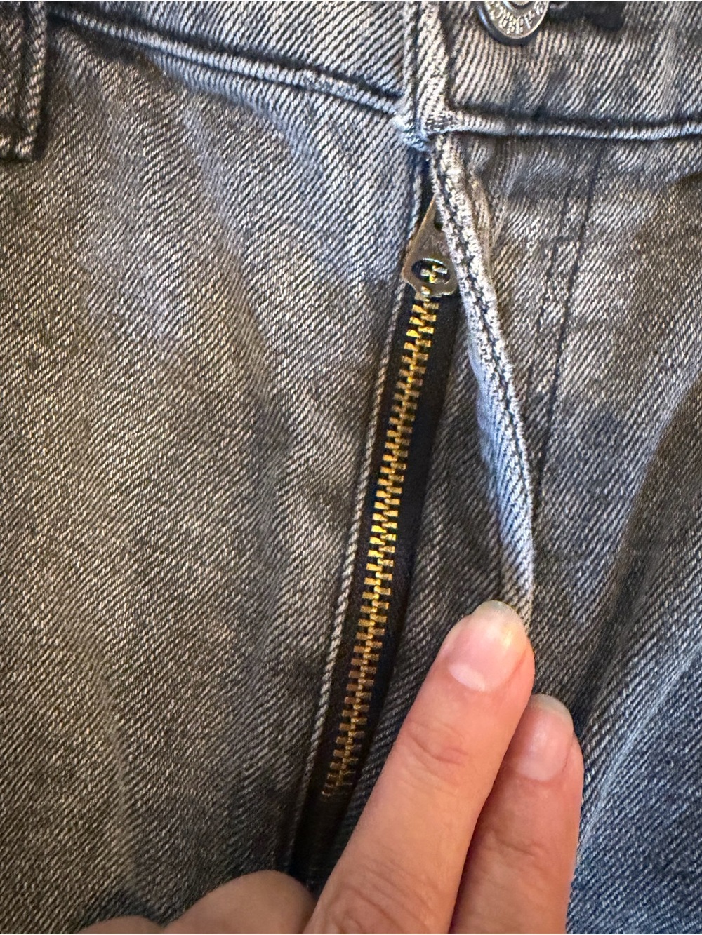 Abercrombie & Fitch Gray The Ankle Straight Ultra High Rise Jeans Raw Hem 26 - Picture 8 of 8